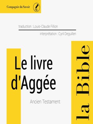 cover image of Le livre d'Aggée